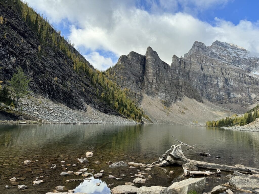 Lake Agnes with mountains surrounded in Banff National Park